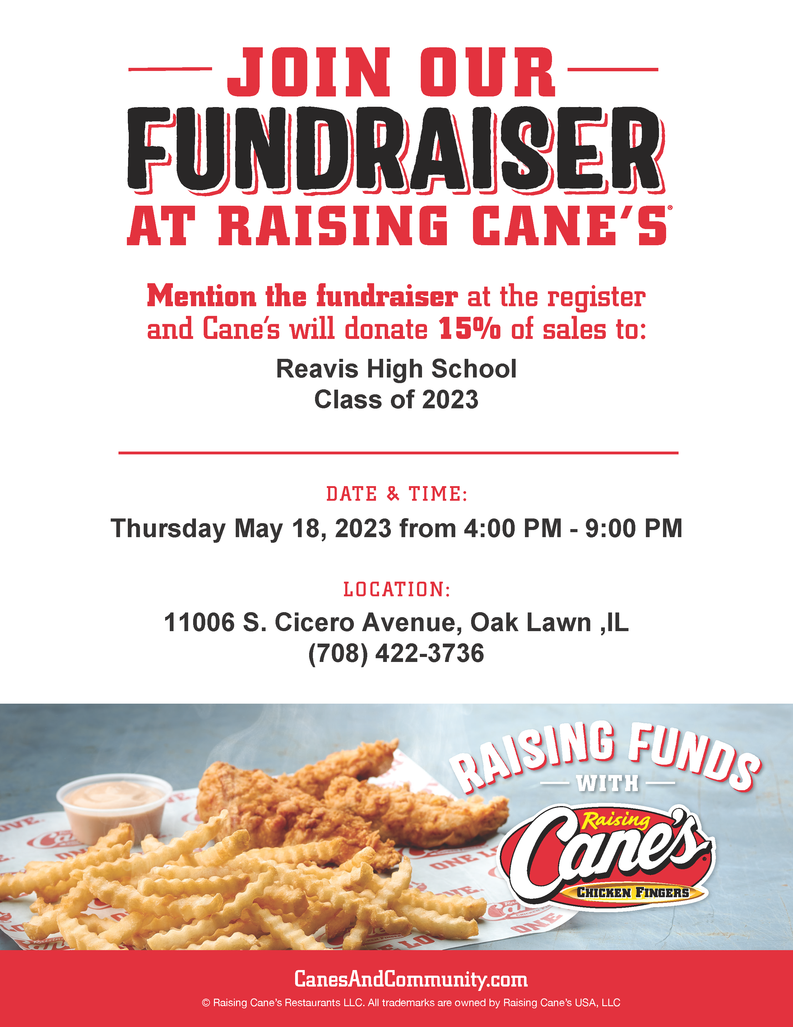 Fundraiser at Raising Cane's